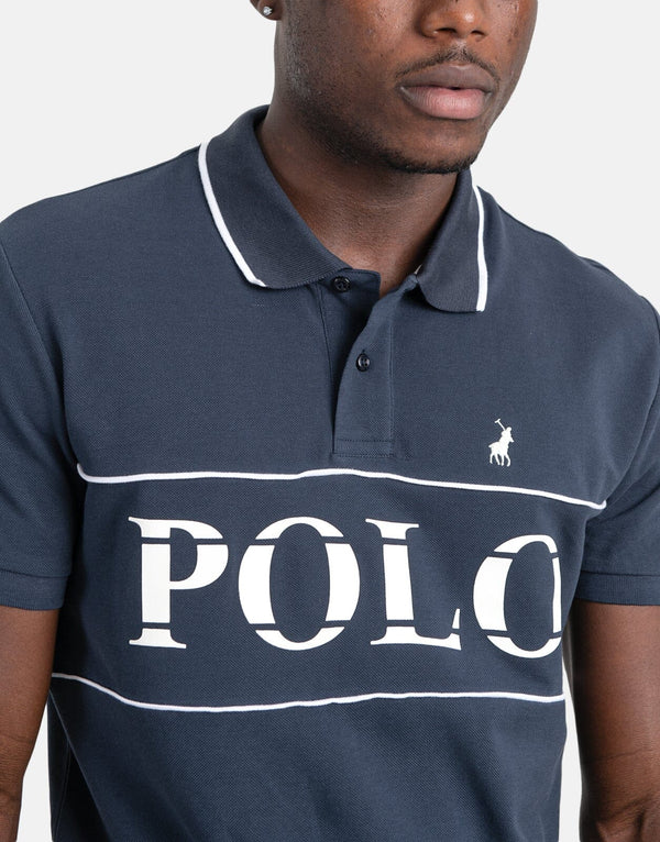 Polo Jacquard Logo White Polo Shirt