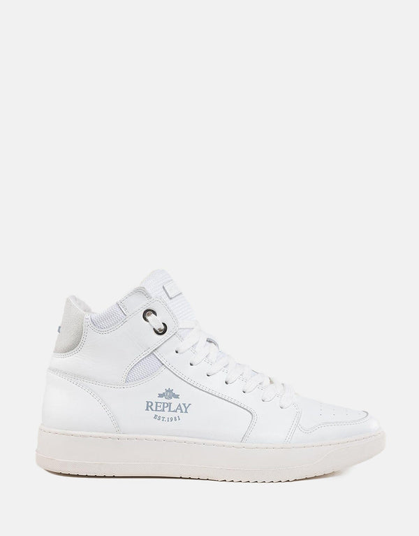 Replay Reload Premium Mid-Cut Leather Sneakers