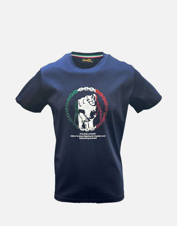 Vialli Freedom Navy T-Shirt